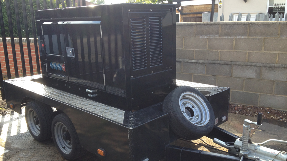 Cheshire Stage Hire 20KVA Ultra Silent Road Towable Diesel Generator