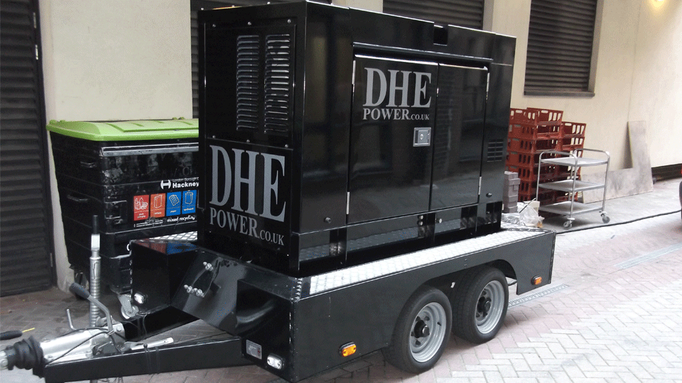Cheshire Stage Hire 40KVA Ultra Silent Road Towable Diesel Generator