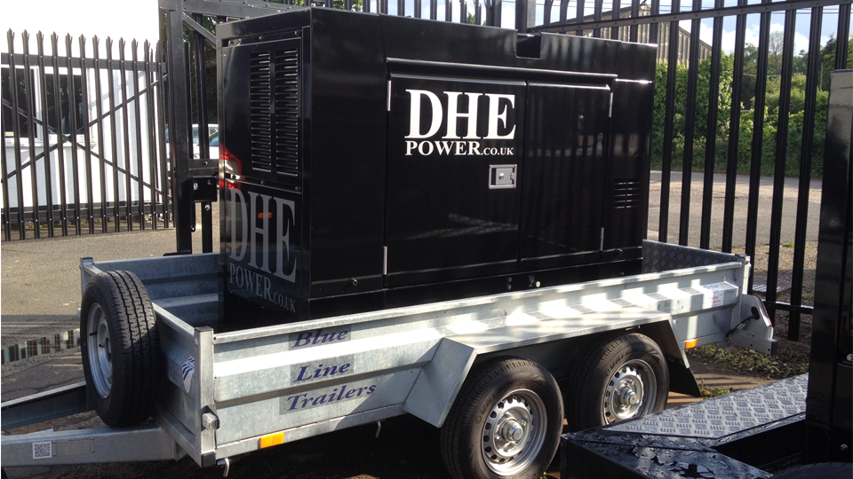 Cheshire Stage Hire 60KVA Ultra Silent Road Towable Diesel Generator